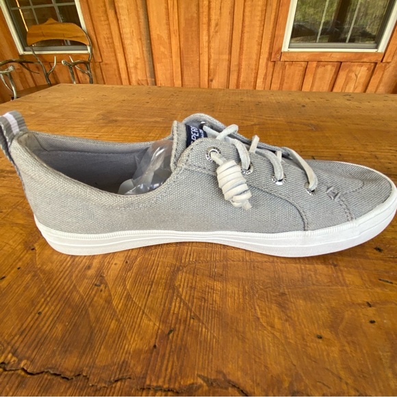 Sperry Crest Vibe Linen Sneaker Gray Women’s  7 Lightweight Breathable Coastal - Picture 12 of 15